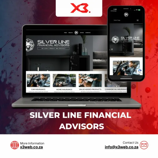 Johannesburg website design example by X3Web shown across screens.